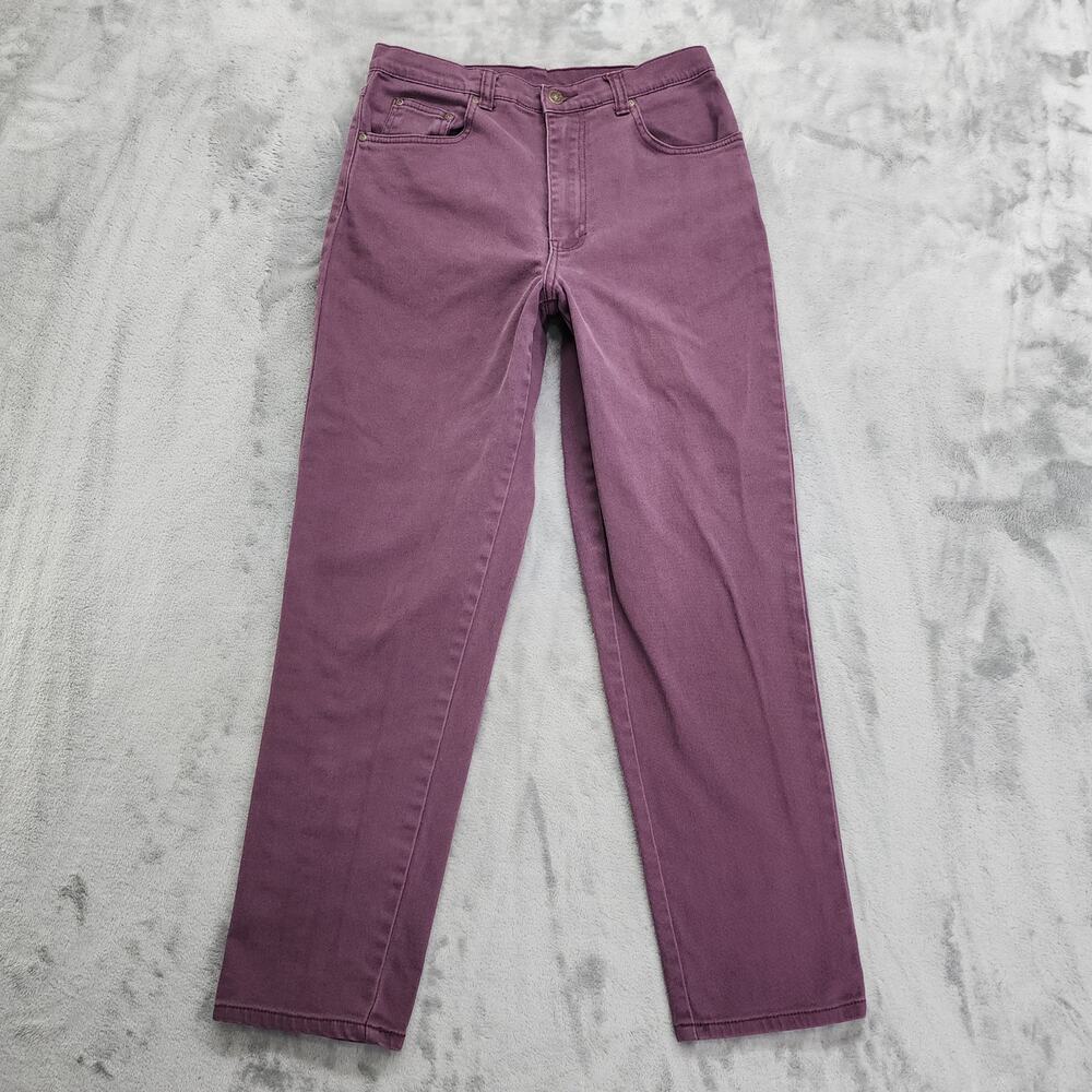Vintage Style&Co Jeans Womens 10 Purple High Rise Straight Leg Tapered Stretch‎